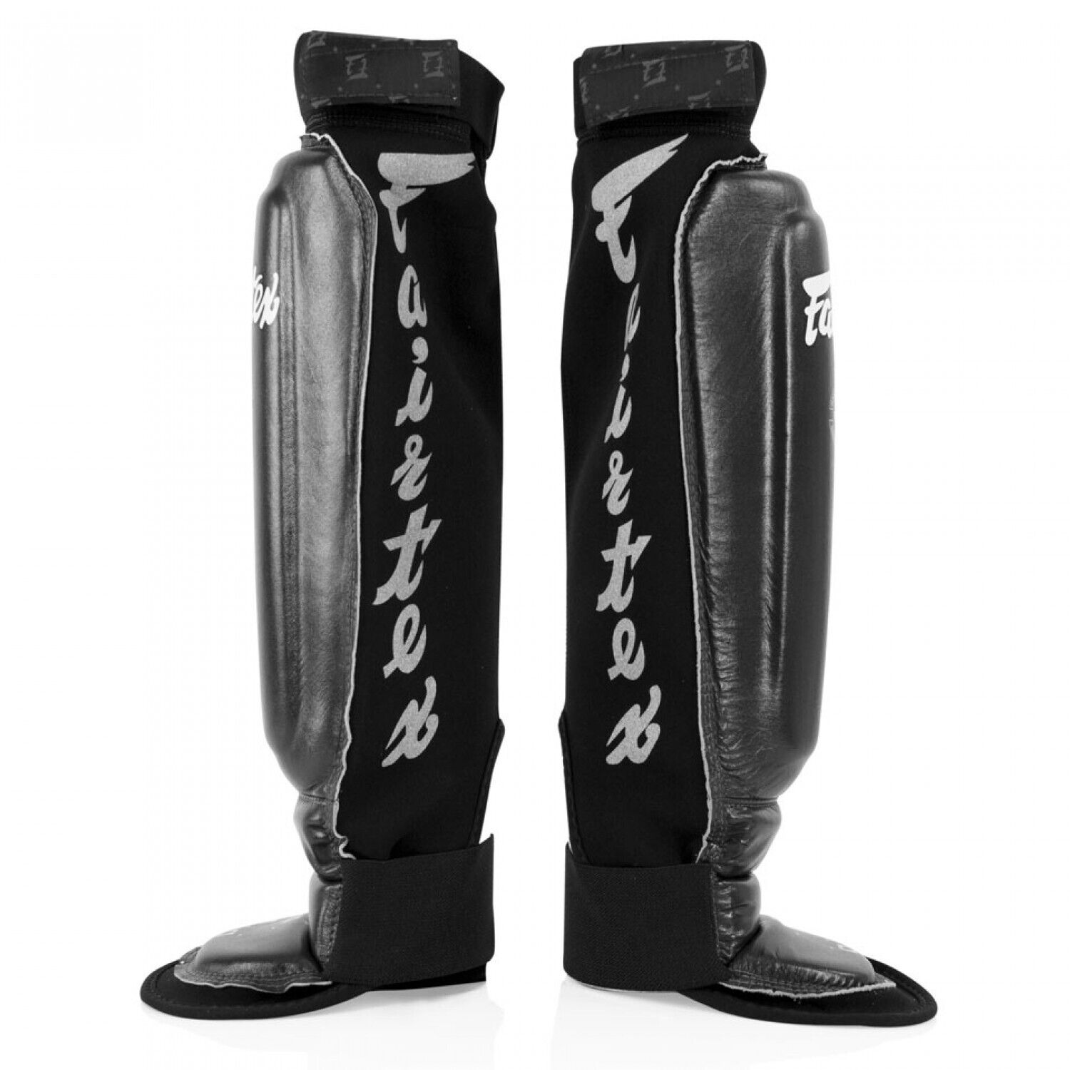 Fairtex SP6 MMA Style Shin Guards Muay Thai Shin Pads Black White Red Kickboxing