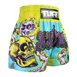 TUFF Muay Thai Shorts Trippy Skull MS682 Kickboxing MMA