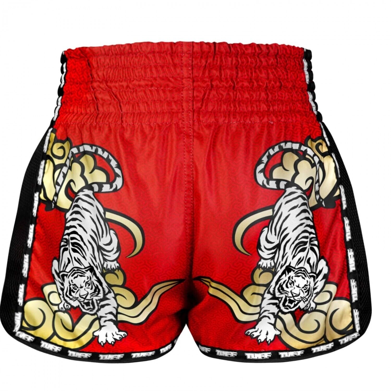 TUFF Muay Thai Shorts Red Twin Tiger MSC122