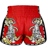 TUFF Muay Thai Shorts Red Twin Tiger MSC122