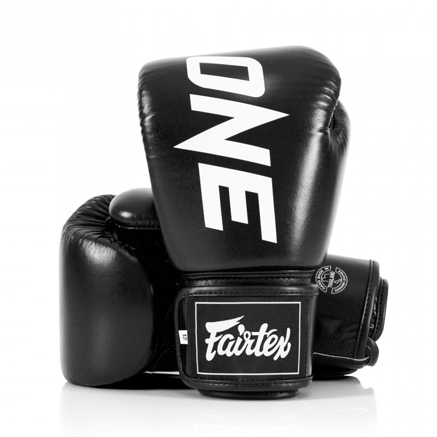 Fairtex BGV X ONE Leather Boxing Gloves Muay Thai Kickboxing MMA Black Sparring