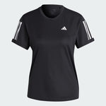 adidas Own The Run Womens Running T-Shirt Black Breathable Top Aeroready