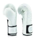 Fairtex X Glory Leather Kickboxing Gloves Muay Thai Black / White