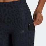 adidas FastImpact Leopard Womens 7/8 Running Tights Ladies Fitness Leggings Gym