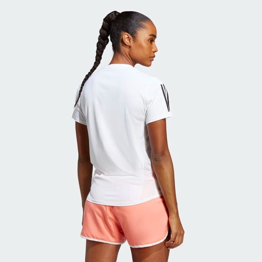 adidas Own The Run Womens Running T-Shirt White Breathable Top Aeroready