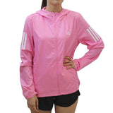 adidas Own The Run Womens Winbreaker Running Jacket Ladies Fitness Hood Pink