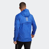 adidas Marathon Running Jacket Mens WIND.RDY Orange Blue