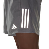 adidas Own The Run Mens Running Shorts Fitness Gym Pockets Grey Blue Reflective