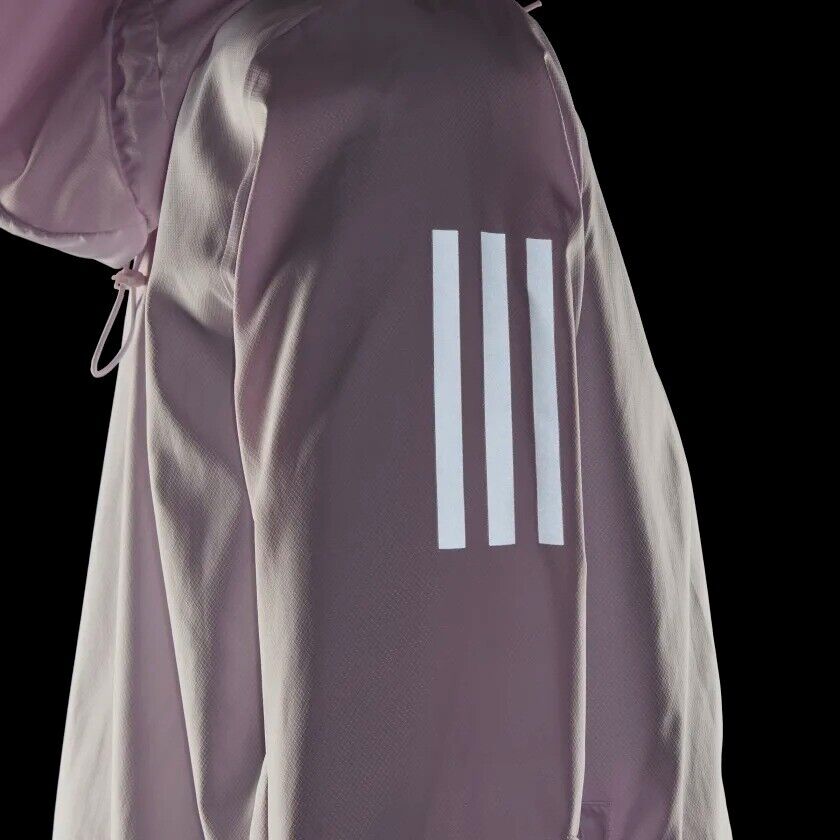 adidas Own The Run Womens Running Jacket Winbreaker Ladies Fitness Coat Mauve