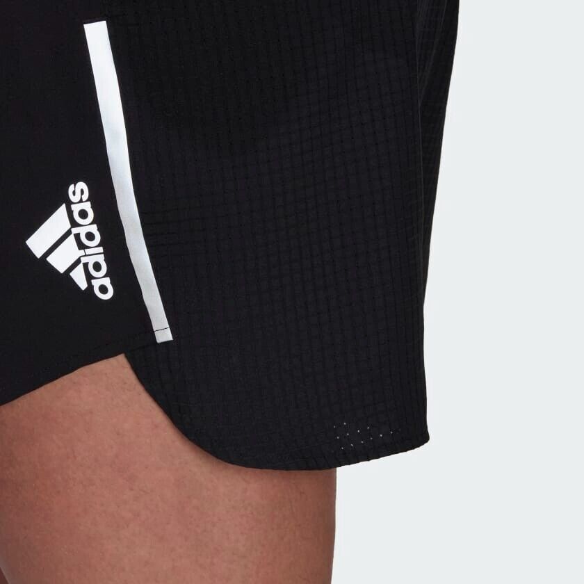 adidas Fast Reflective Split Mens Running Shorts Black Parley Eco Fitness Gym