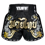 TUFF Muay Thai Shorts Black Twin Tiger MSC120