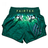 Fairtex Tonna Muay Thai Shorts BS1913 Green Kickboxing MMA