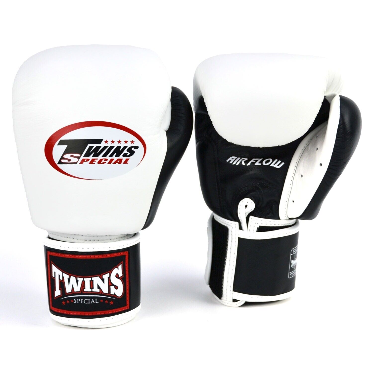 Twins Leather Muay Thai Boxing Gloves BGVLA2-2T Air Flow Black Green Red White