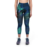 adidas Adizero Running Leggings Womens Fitness Green Blue Ladies Gym Eco