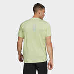 adidas Designed For Running Mens T-Shirt Blue Lime Grey Reflective Breathable