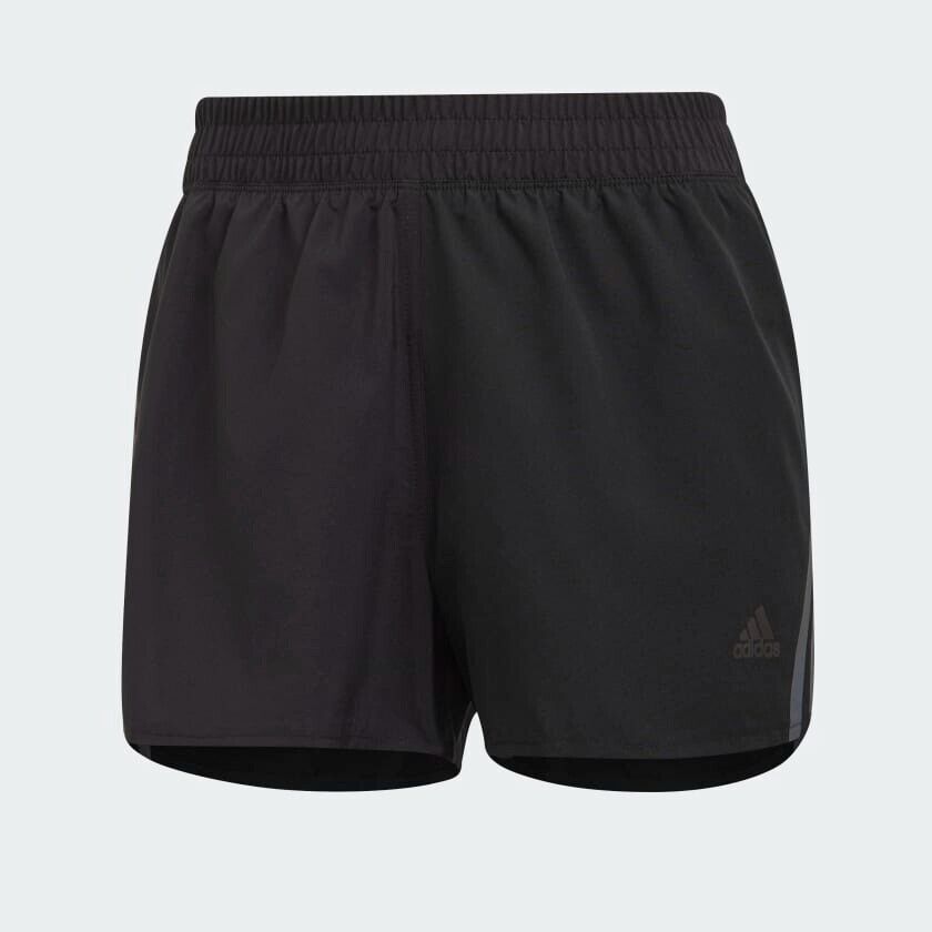 adidas Run Icons 3-Stripes Womens Running Shorts Black Fitness Ladies Gym