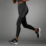 adidas Dailyrun 3-Stripes 7/8 Womens Running Leggings Black AEROREADY Pocket