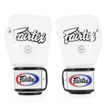 Fairtex BGV1 Leather Muay Thai Boxing Gloves White