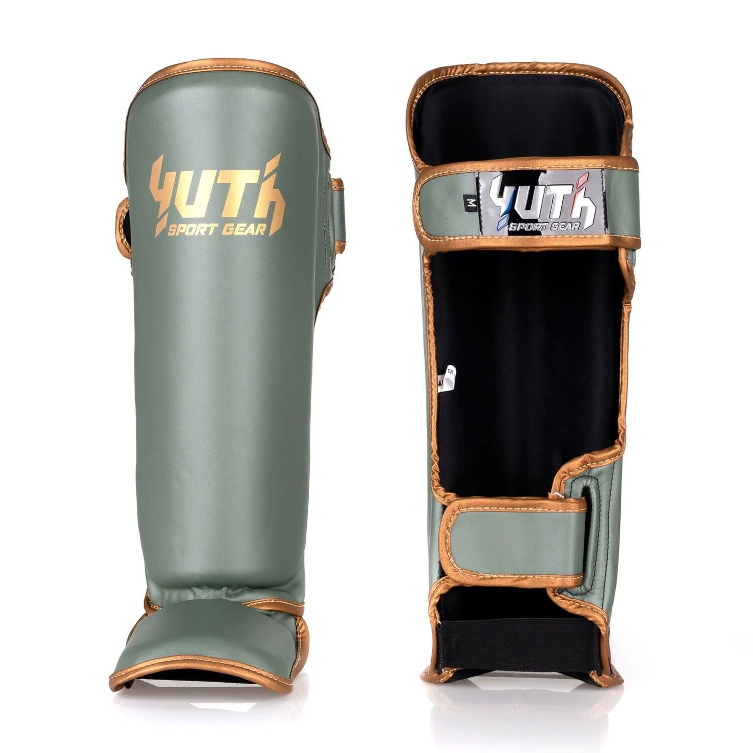 Yuth Gold Muay Thai Shin Guards Adult Kickboxing Pads MMA