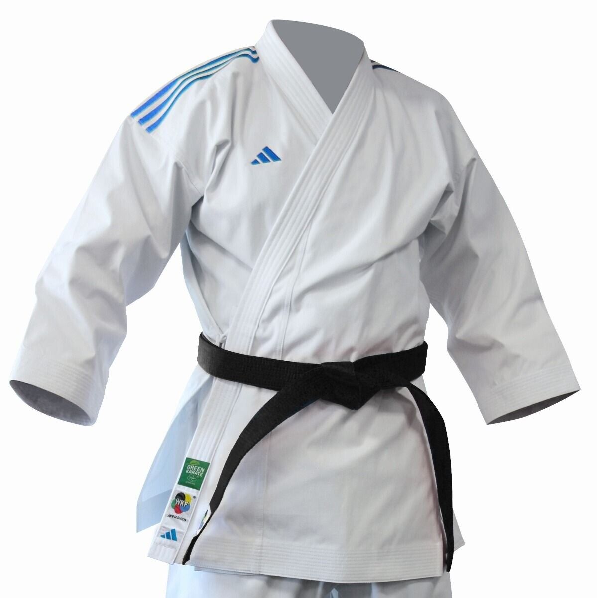 adidas 14oz WKF Karate Suit Japanese Cut Blue Gi