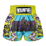 TUFF Muay Thai Shorts Trippy Skull MS682 Kickboxing MMA