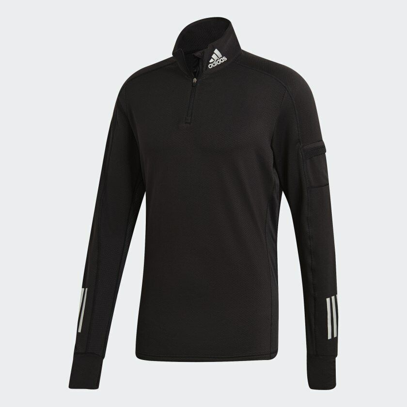 adidas Own The Run Running Top Mens Warm 1/2 Zip Long Sleeve Sustainable Fitness