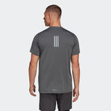 adidas Designed For Running Mens T-Shirt Blue Lime Grey Reflective Breathable