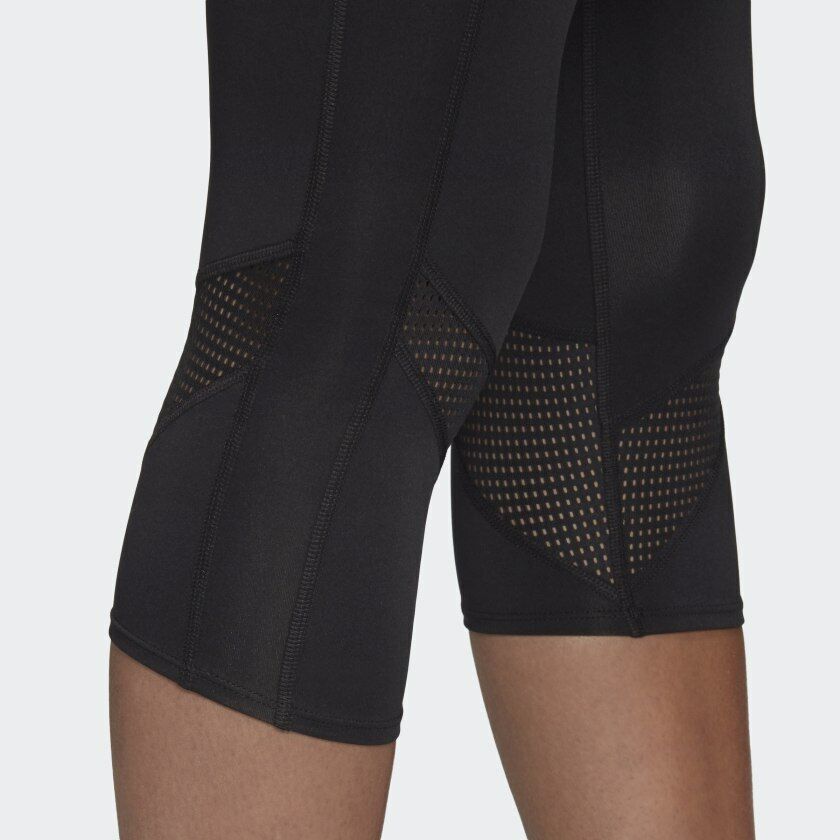 adidas Own The Run 3/4 Running Tights Gym Leggings Womens Tight Black Jogging XS