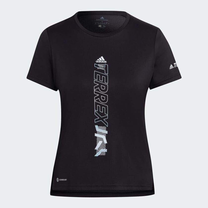 adidas Terrex Agravic Womens Trail Running T-Shirt Black Breathable Reflective