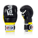 Fairtex Sparring Leather MMA Gloves FGV18 Hybrid Martial Arts 7 oz. Black