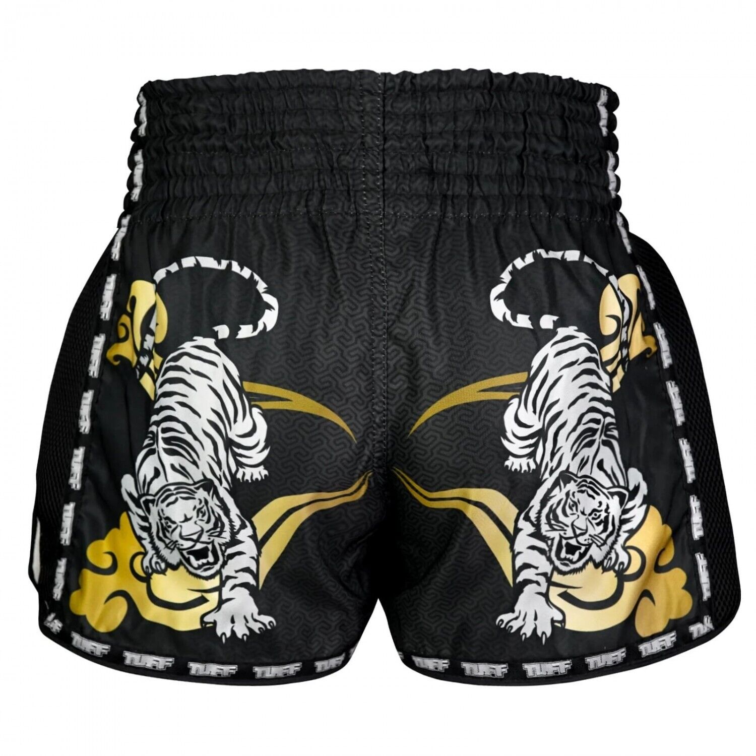 TUFF Muay Thai Shorts Black Twin Tiger MSC120