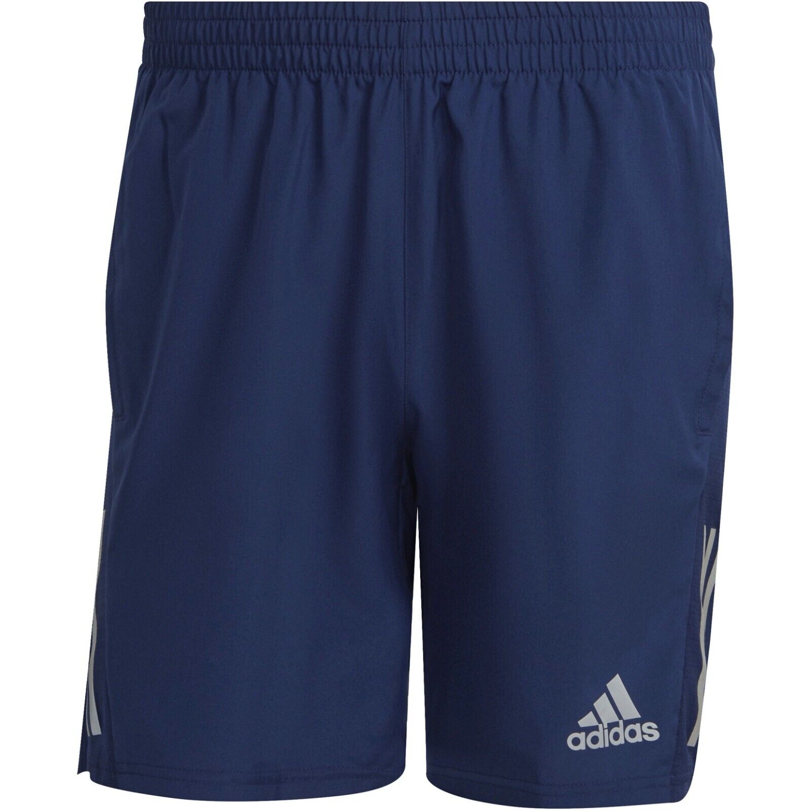 adidas Own The Run Mens Running Shorts Blue Reflective Pockets Gym Fitness