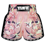 TUFF Muay Thai Shorts Pink Birds With Roses MSC123