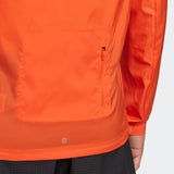 adidas Marathon Running Jacket Mens WIND.RDY Orange Blue