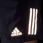 adidas Own The Run Running Shorts Breathable Reflective Zip Pocket Navy Mens