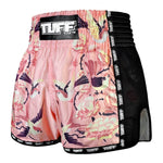 TUFF Muay Thai Shorts Pink Birds With Roses MSC123