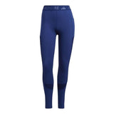 adidas Techfit Warm Running Tights Womens Blue Black Ladies Fitness Leggings