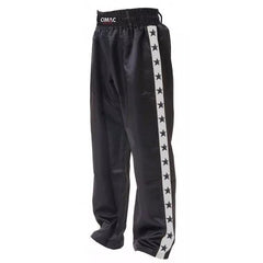 Cimac Black Kickboxing Trousers Silver Star Satin