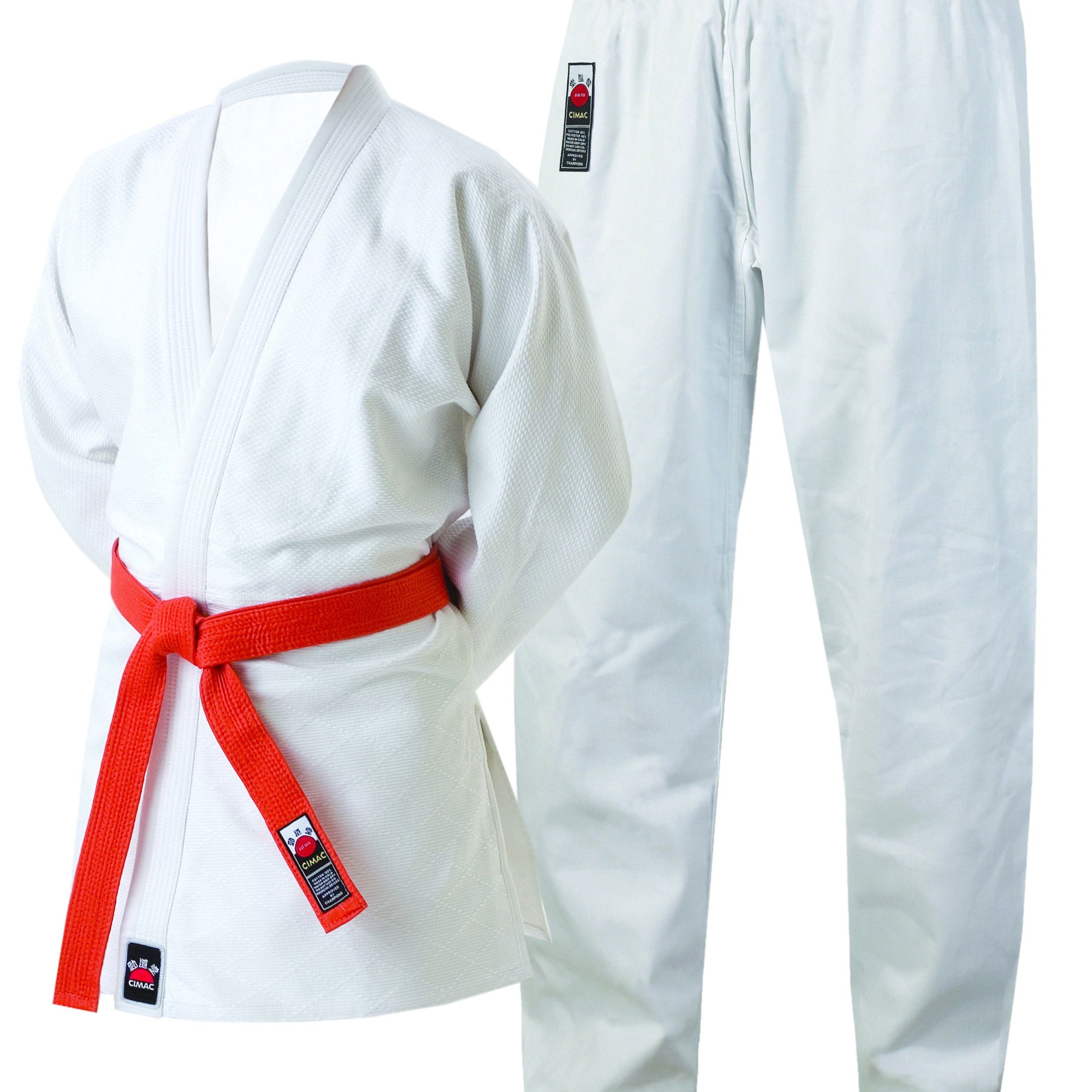 Cimac Judo Gi White Blue Suit 450g Uniform