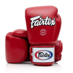 Fairtex BGV1 Boxing Gloves Leather Muay Thai Red