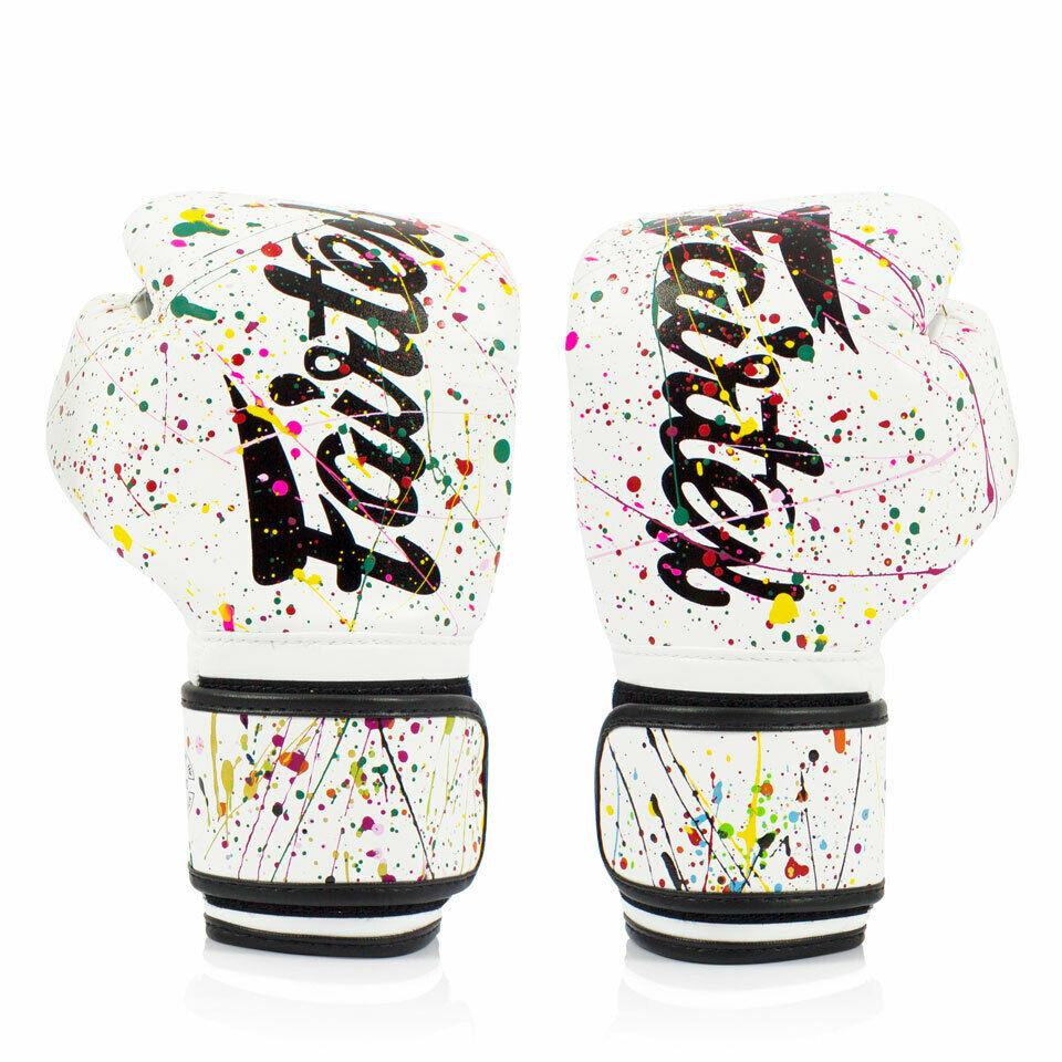 Fairtex Painter Boxing Gloves Muay Thai White Kickboxing