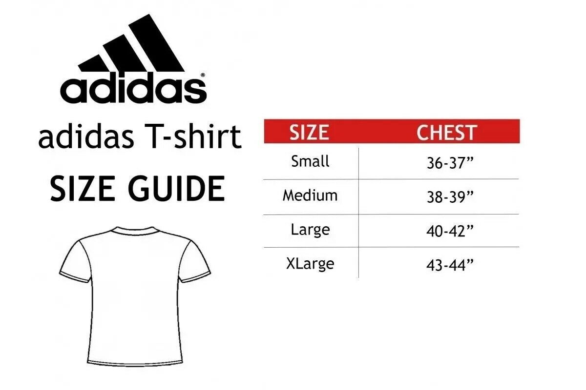 Adidas Men's Tops Size Chart