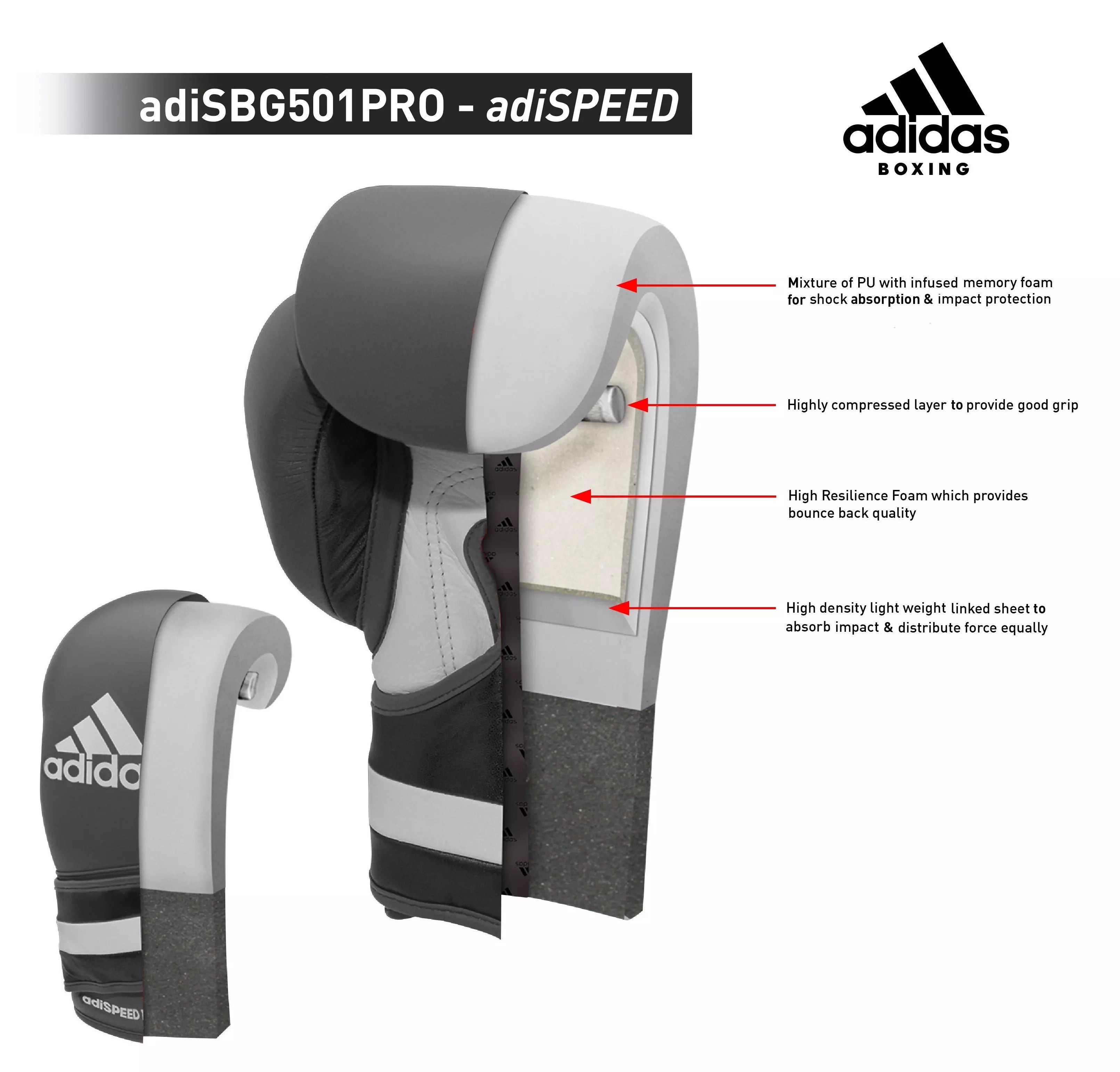 adidas AdiSpeed 501 Pro Boxing Gloves