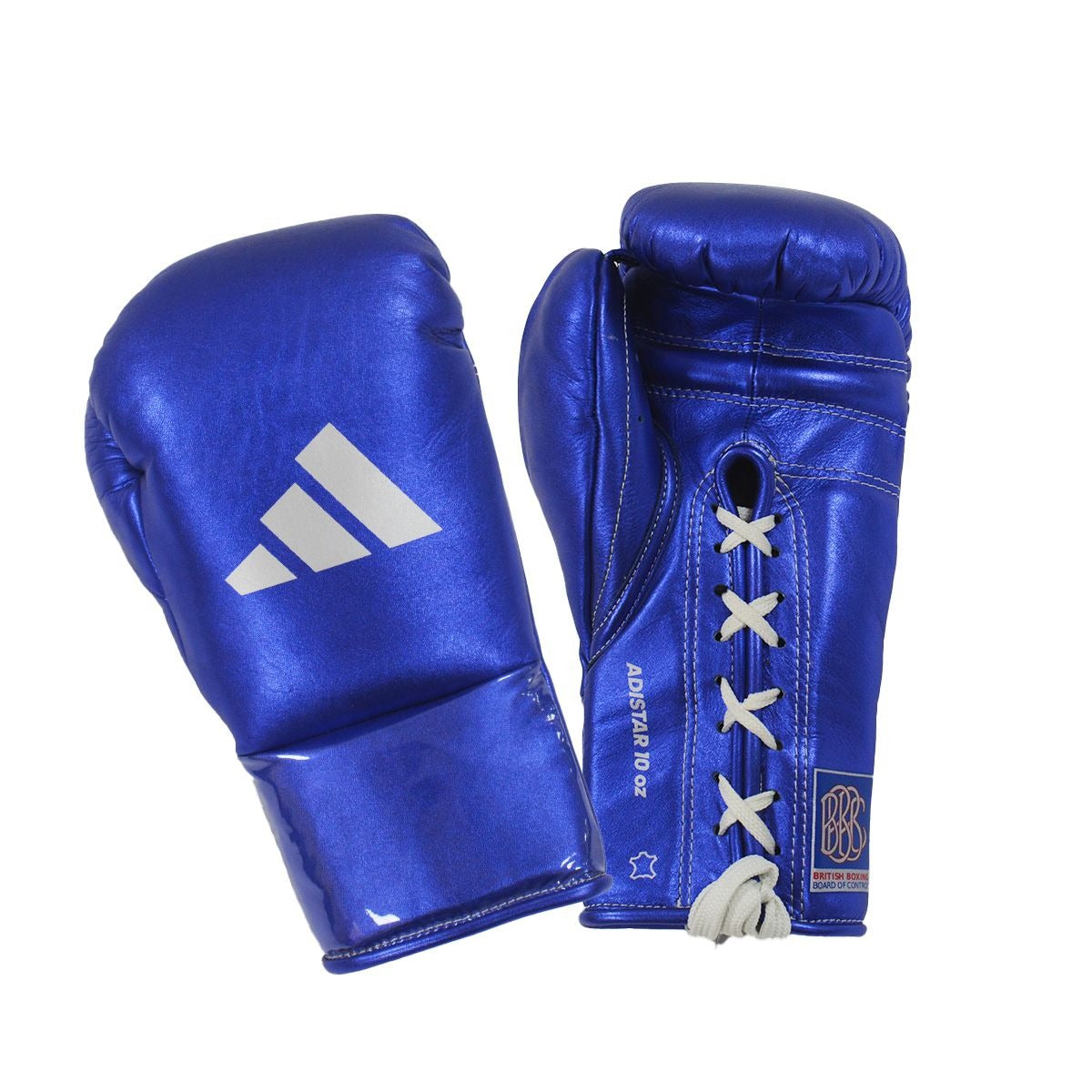 adidas AdiStar 3.0 Leather Pro Boxing Gloves BBBC Approved Metallic