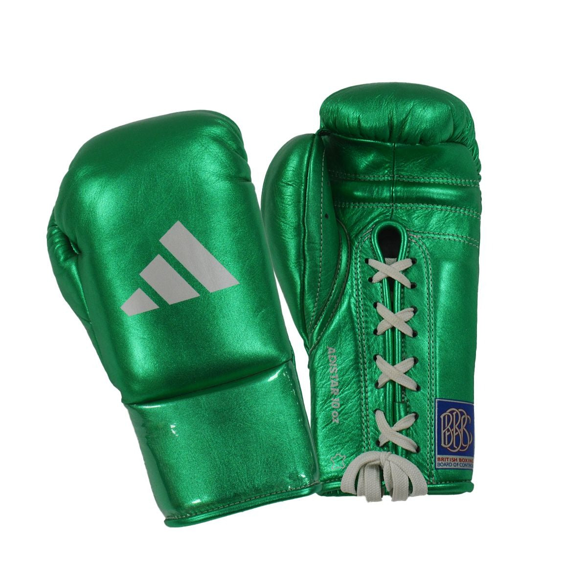 adidas AdiStar 3.0 Leather Pro Boxing Gloves BBBC Approved Metallic