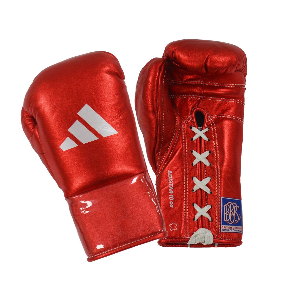 adidas AdiStar 3.0 Leather Pro Boxing Gloves BBBC Approved Metallic