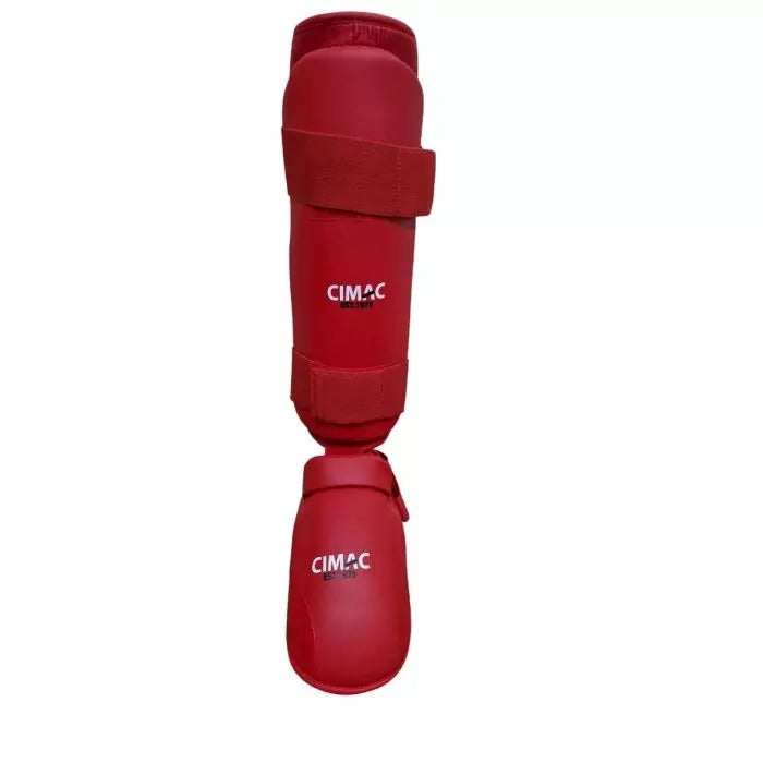 Cimac Karate Shin & Instep Guards Removable Foot WKF Style